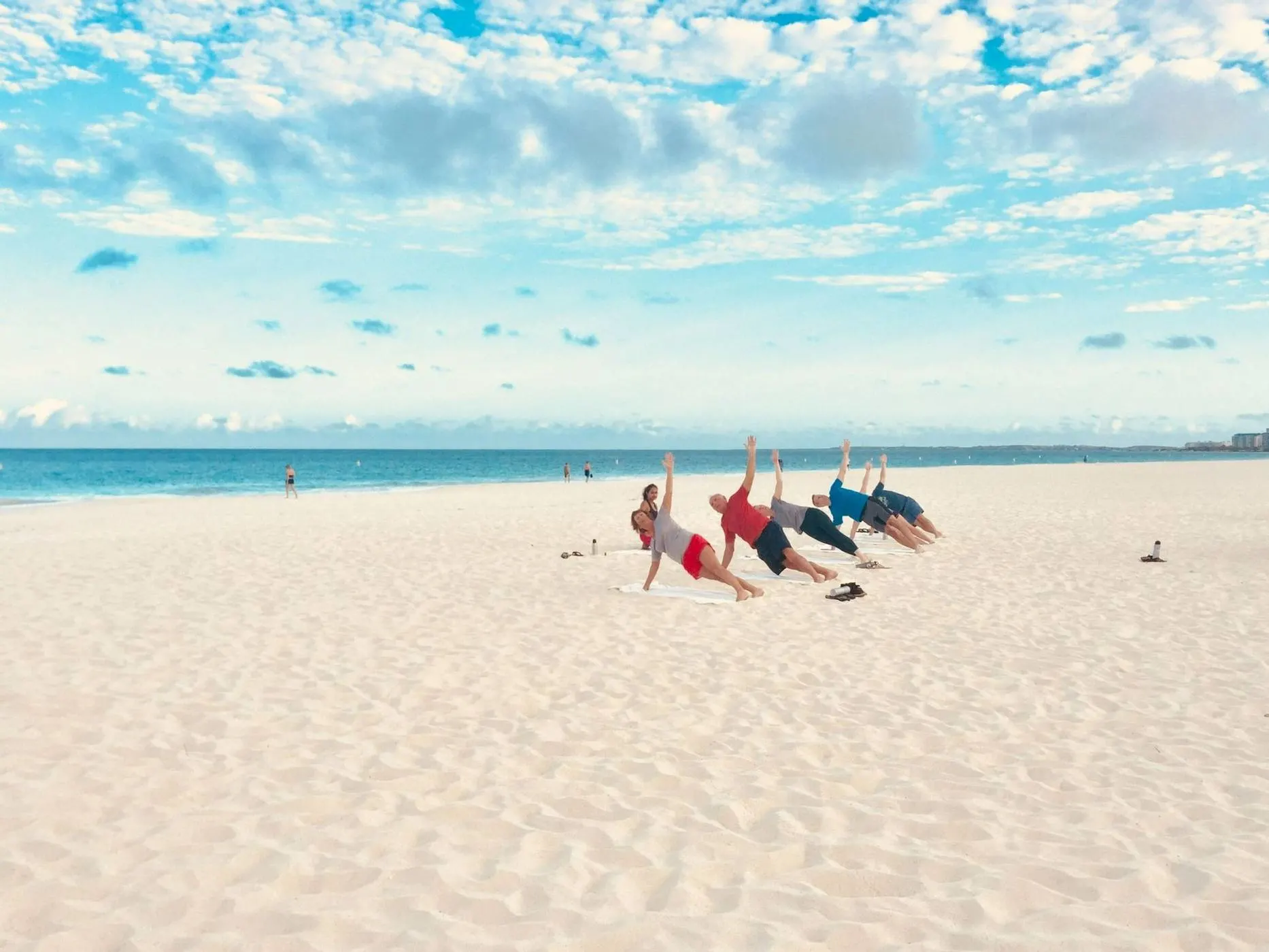yoga on beach